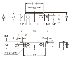 MS-DIN-2 放大器安裝支架(FX-11A附件)