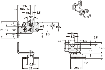 MS-SF2B-1(R)側面安裝時