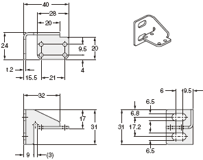 左側面上部安裝用