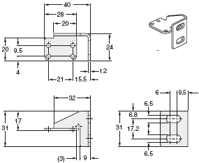 右側面上部安裝用