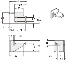 左側面下部安裝用