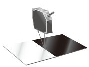 由于顏色不同而改變的檢測數據(白陶瓷/黑橡膠)