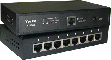 八路RS232/422/485至TCP/IP轉換器